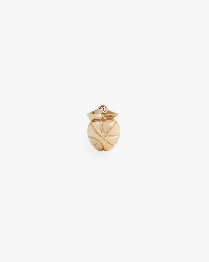 Gold Aime Leon Dore 14kt Sonny Apple Unisex Pendants | IDKCG6731