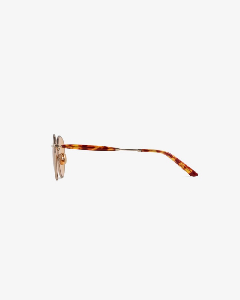 Gold Aime Leon Dore Coppola Unisex Sunglasses | OYMVT8065