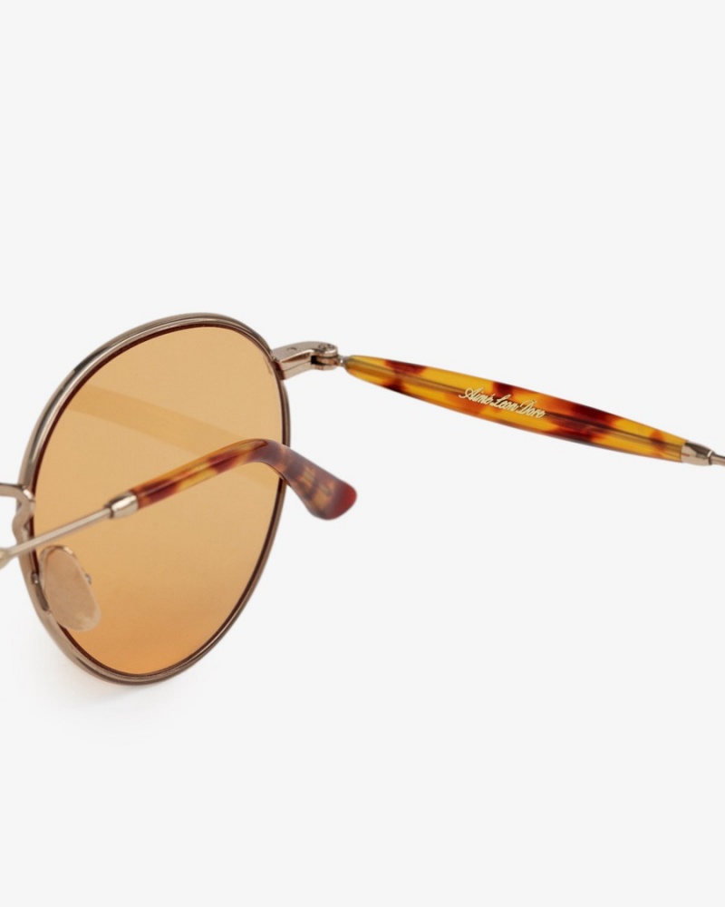 Gold Aime Leon Dore Coppola Unisex Sunglasses | OYMVT8065