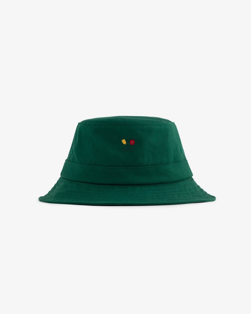 Green Aime Leon Dore Brushed Crest Bucket Unisex Hats | LKTUA2758