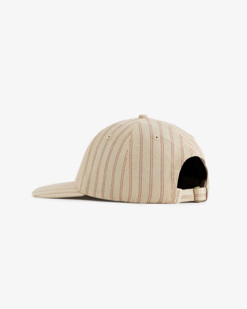 Green Aime Leon Dore Linen Striped Unisex Hats | GKUTO0981