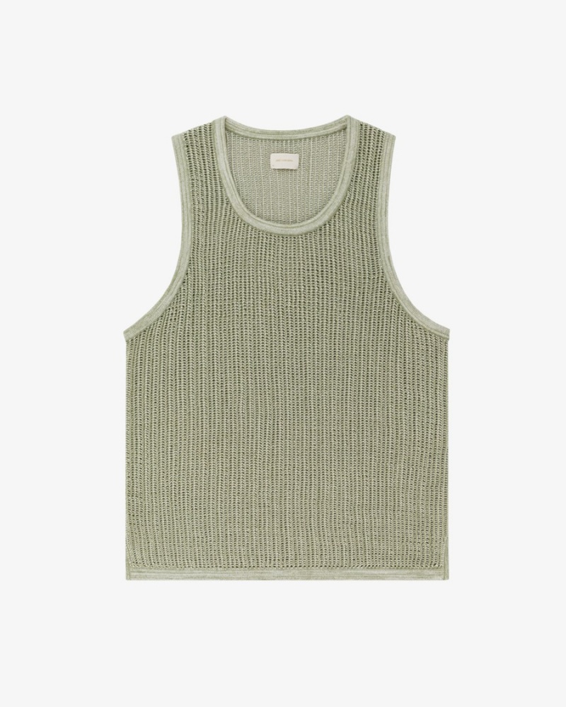 Green Aime Leon Dore Mesh Knit Women\'s Tanks | MWICL0971