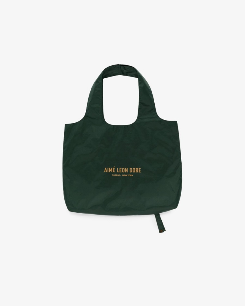 Green Aime Leon Dore Packable Logo Unisex Tote Bags | CJYSB1983