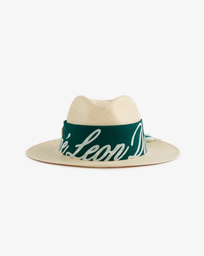 Green Aime Leon Dore Straw Women's Hats | XHVRJ0726