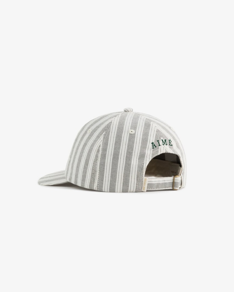 Green Aime Leon Dore Striped Crest Women's Hats | BNMQW6925