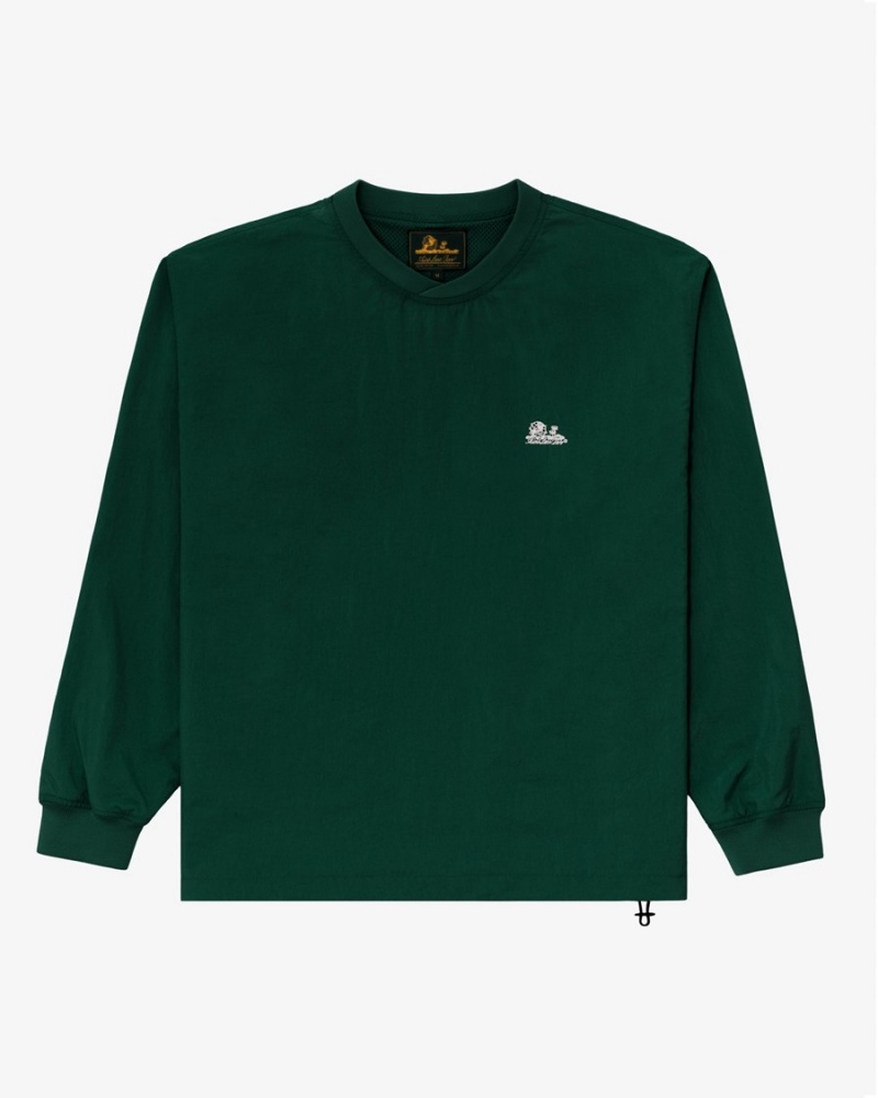 Green Aime Leon Dore Unisphere Crewneck Men's Pullover | JORPT8504