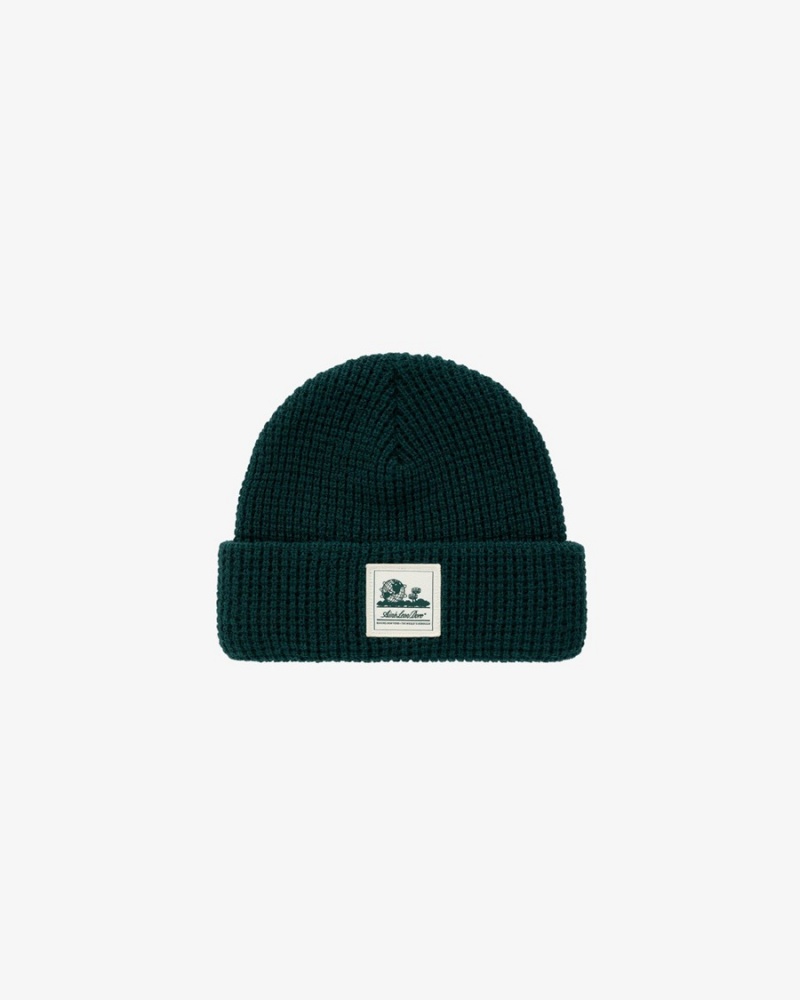 Green Aime Leon Dore Waffle Knit Unisex Beanie | VJUFY6074