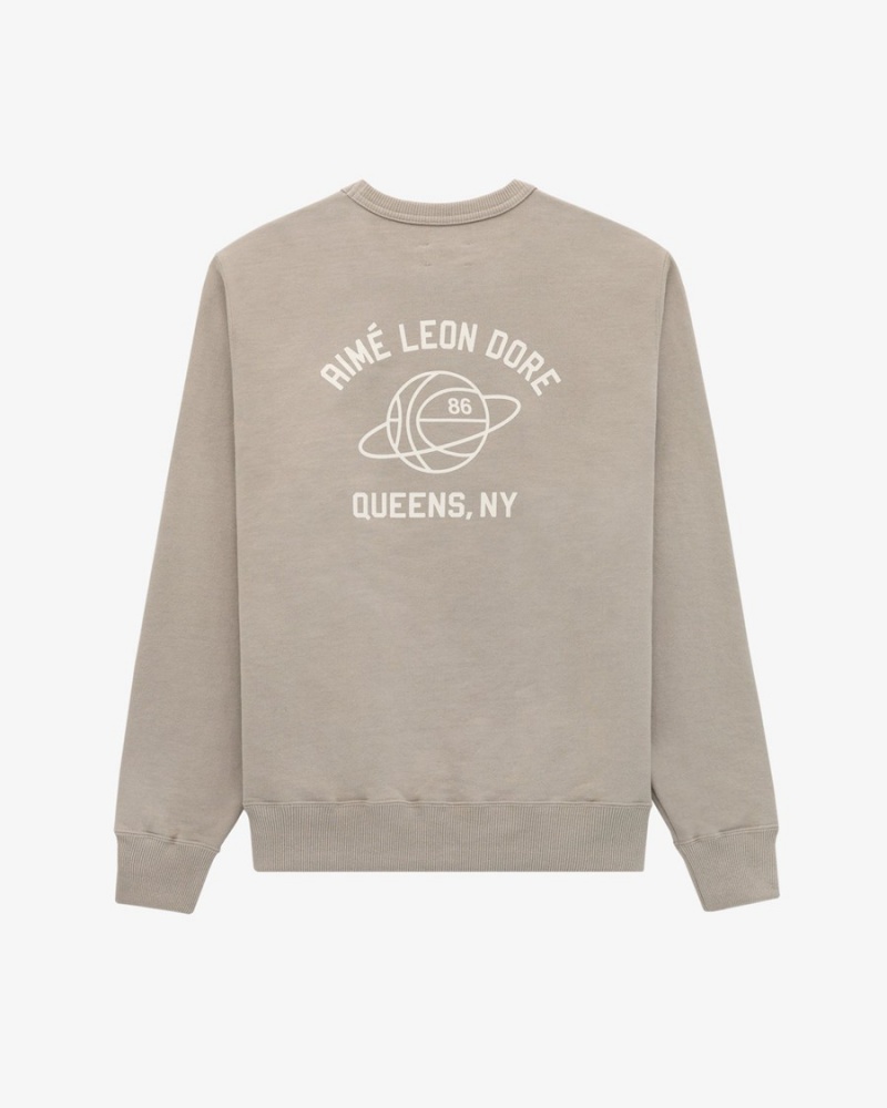 Grey Aime Leon Dore 86 Classic Crewneck Men's Sweatersshirts | PTYDM3879