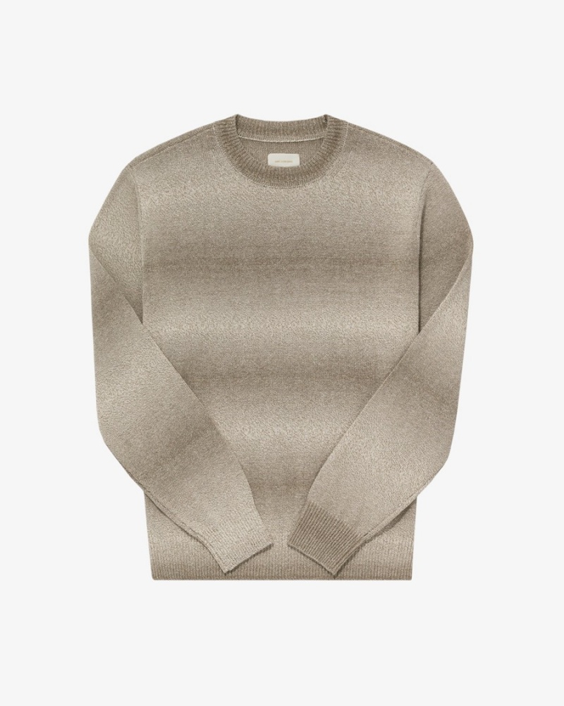 Grey Aime Leon Dore Ombré Crewneck Men\'s Sweaters | SMXCR1402