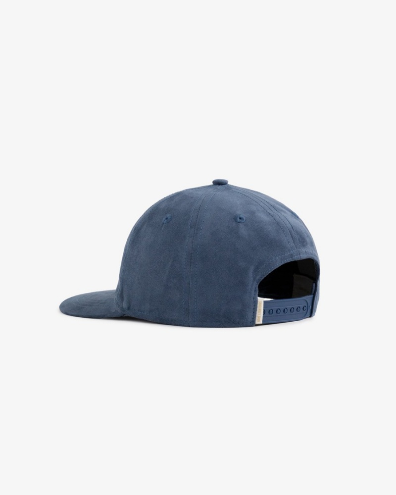 Indigo Aime Leon Dore Chain Stitch Brushed Nylon Unisex Hats | QBMFG2517