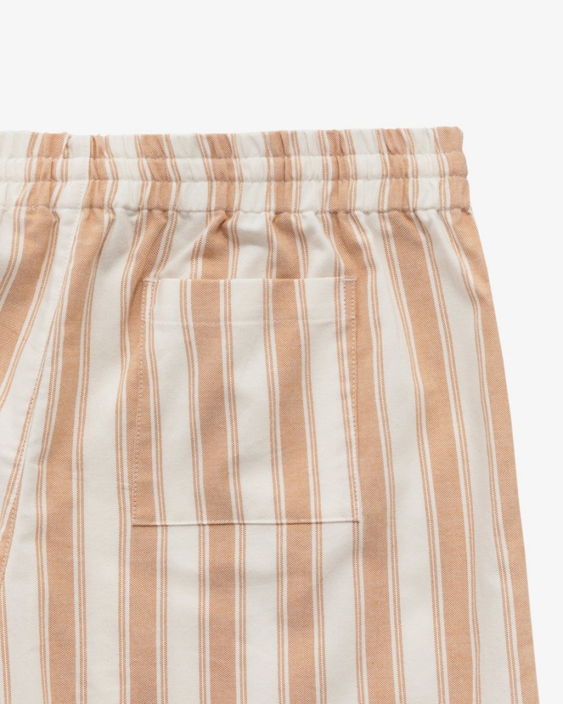 Khaki Aime Leon Dore Striped Drawstring Men's Short | QZISJ8639