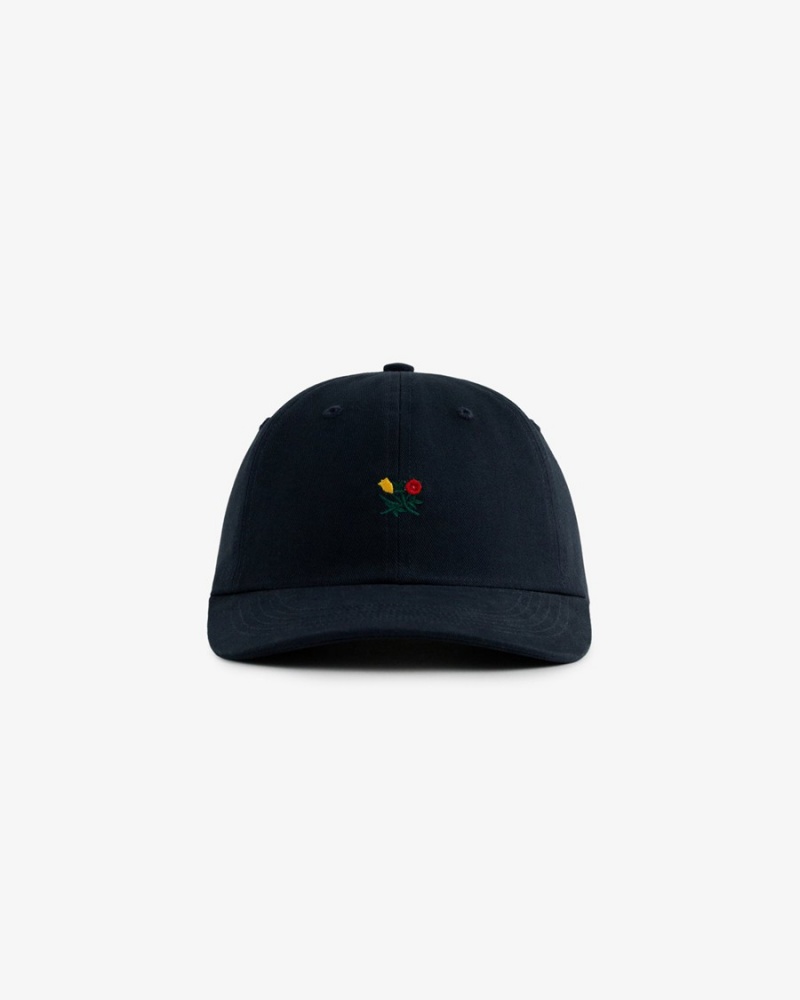 Navy Aime Leon Dore Brushed Crest Unisex Hats | DWQVU3871