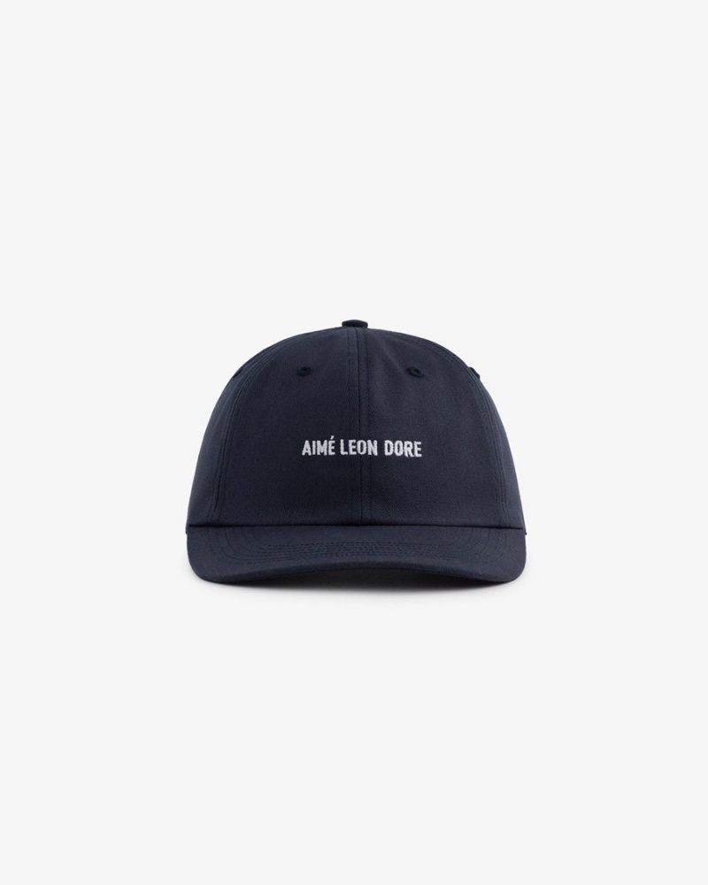 Navy Aime Leon Dore Cotton Logo Unisex Hats | ZDUMJ9027