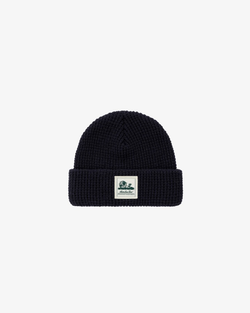 Navy Aime Leon Dore Waffle Knit Unisex Beanie | XAHDW4512