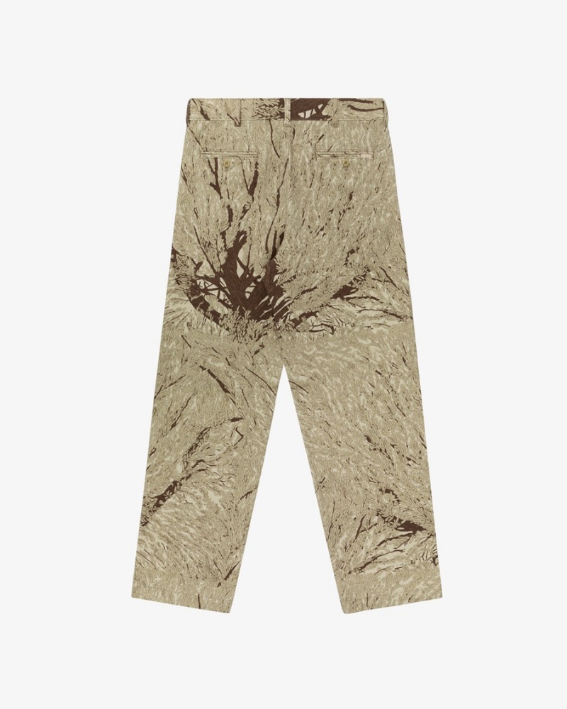 Olive Camo Aime Leon Dore Printed Straight Fit Men's Pants | WOPJN5369