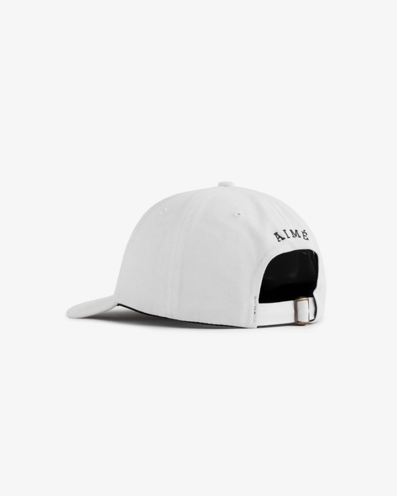 White Aime Leon Dore Brushed Crest Unisex Hats | KHIVF5290