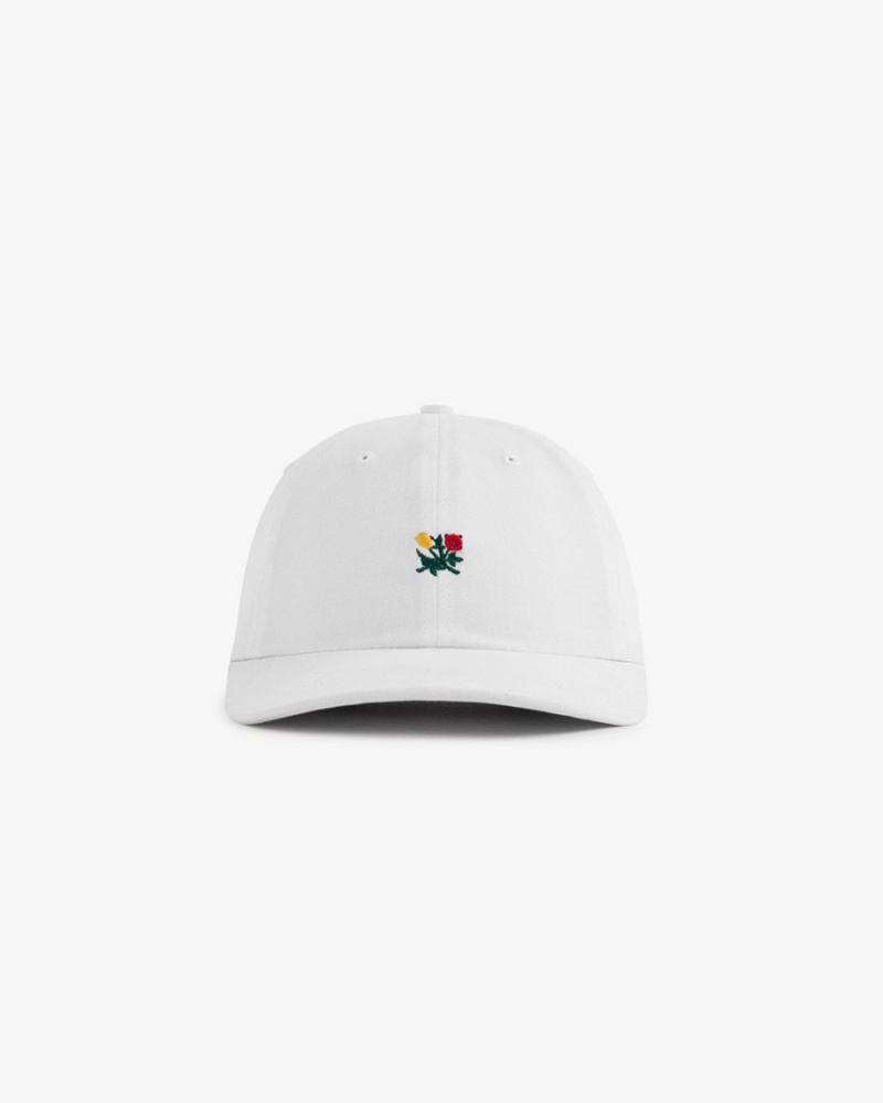 White Aime Leon Dore Brushed Crest Unisex Hats | KHIVF5290