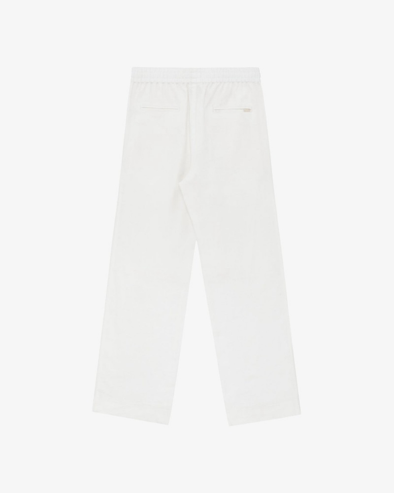 White Aime Leon Dore Linen Leisure Women's Pants | ZINHB3597