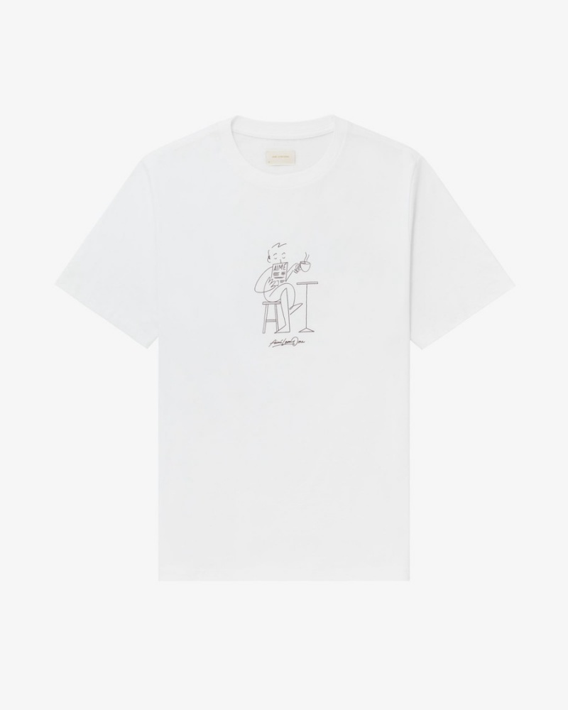 White Aime Leon Dore Morning Study Unisex Shirts | PAONY7305