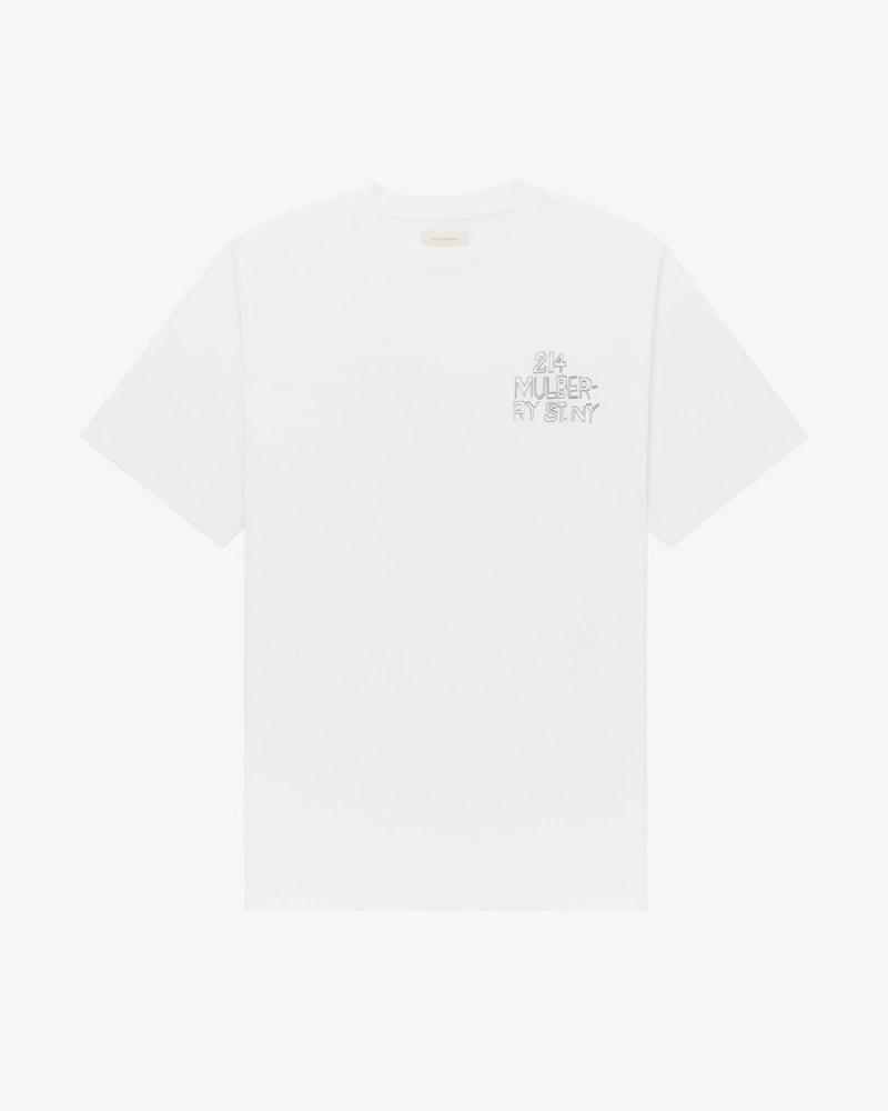 White Aime Leon Dore Mulberry Graphic Women's Shirts | ZSOXM4576