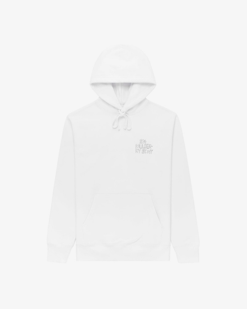 White Aime Leon Dore Mulberry Women's Hoodie | XYWSO1740